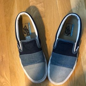 Vans ultra cush denim platform slip ons